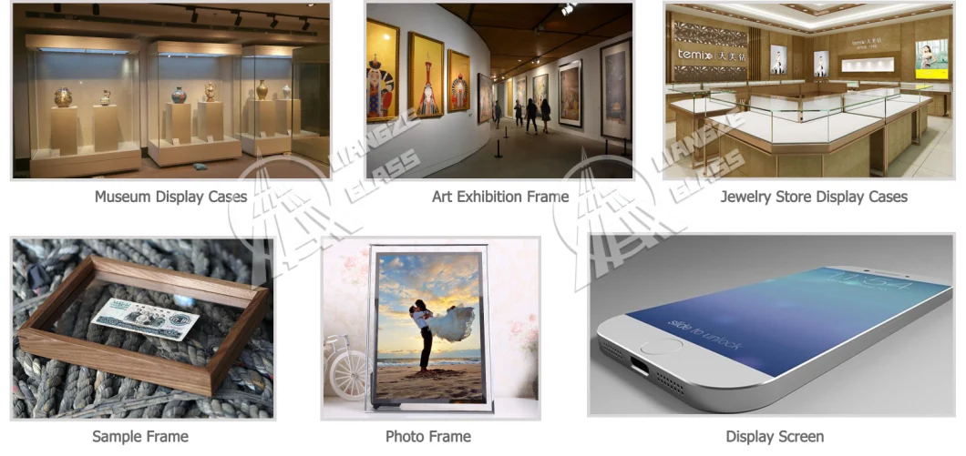 Ar Glass AG Glass Extra Clear Anti Reflective Photo Frame Glass/Sample Frame Glass/Jewelry Store Display Cases