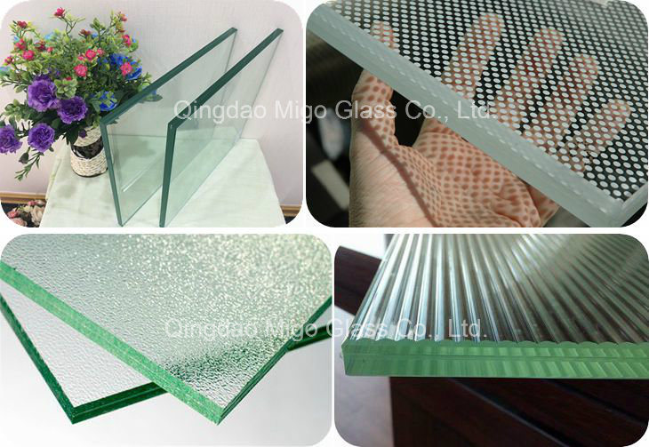 PVB Interlayer Laminated Buildling Glass for Facades, Partition, Door