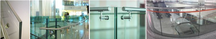 6mm+6mm Curved Toughened Laminated Glass for Glass Railings