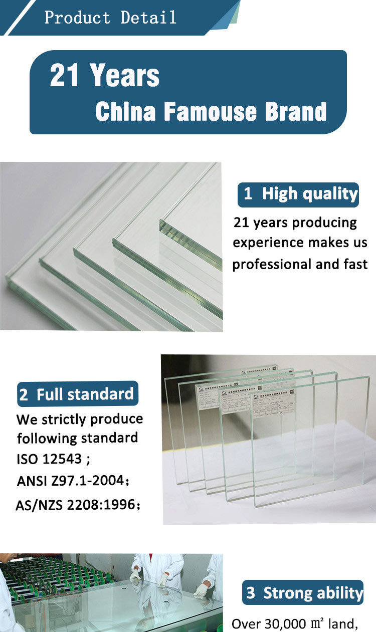 Building Glass /Laminated Glass/Tempered-Laminated/Float Glass for Construction with Ce/ISO/SGS