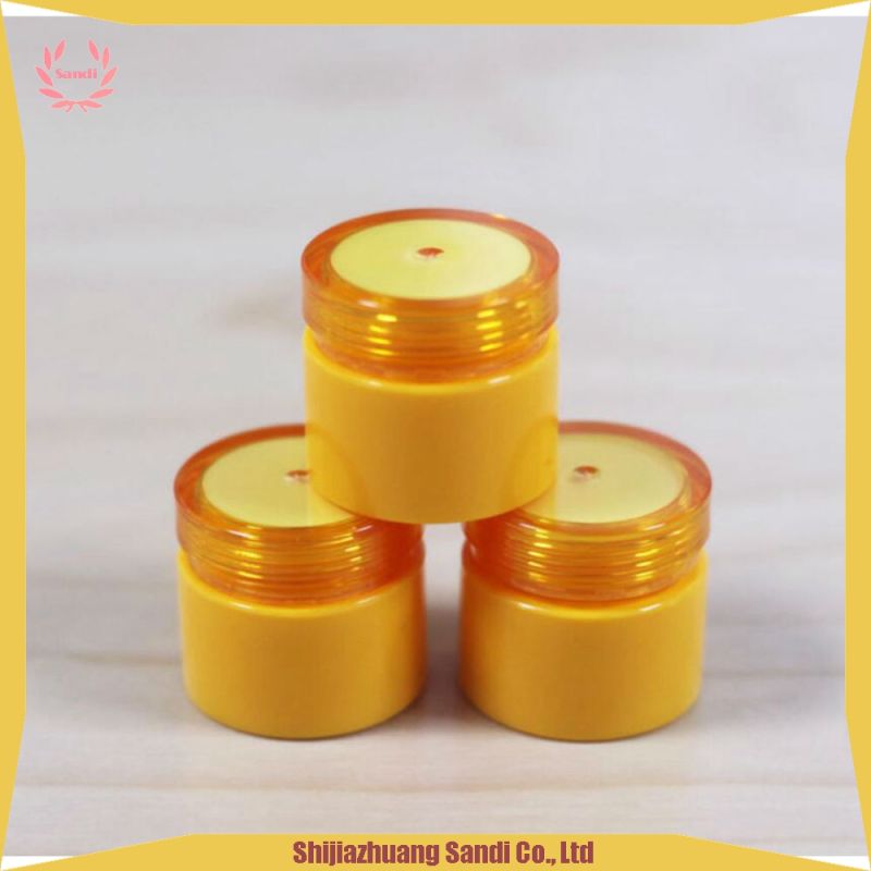 5g Acrylic Plastic Popular Cosmetic Round Jar-Orange Cosmetic Small Jar for Korean Market