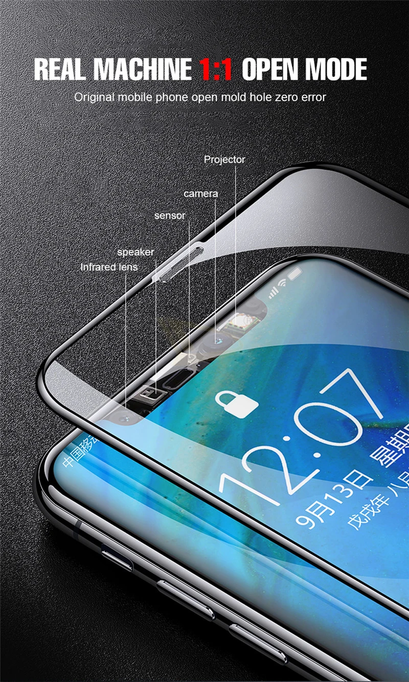 Front Screen Protector for iPhone Samsung Huawei 5D Protector Glass