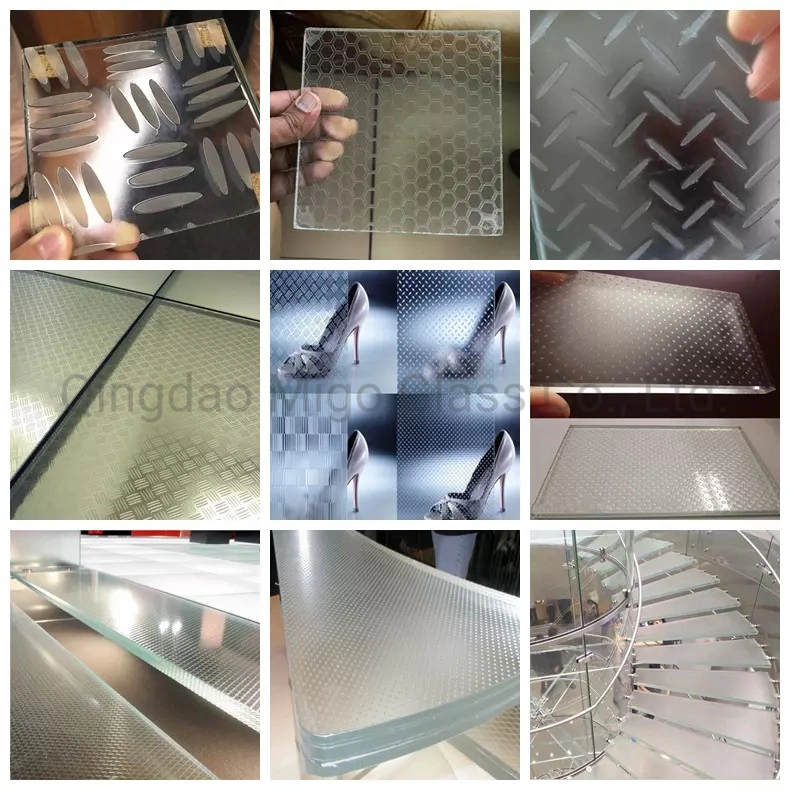 Tempered Laminated Glass PVB Sgp Film Building Glass Anti Slip Flooring Glass