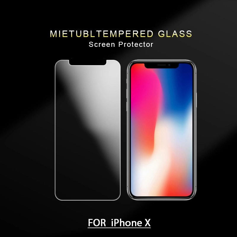 2.5D 0.26mm Mobile Phone Tempered Glass Clear for iPhone X