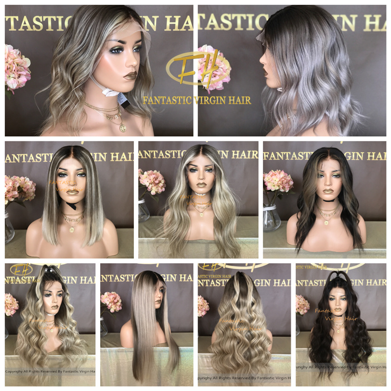 Top Quality Chinese Virgin/Remy Human Hair Full/Frontal Lace Wig with No Shedding