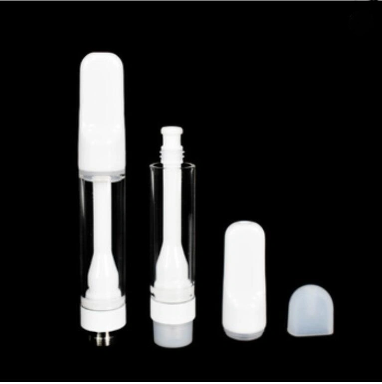 Top Airflow Anti-Leaking Glass Tube Ceramic Tip Full Ceramic Disposable Cbd Oil Vape Cartridge