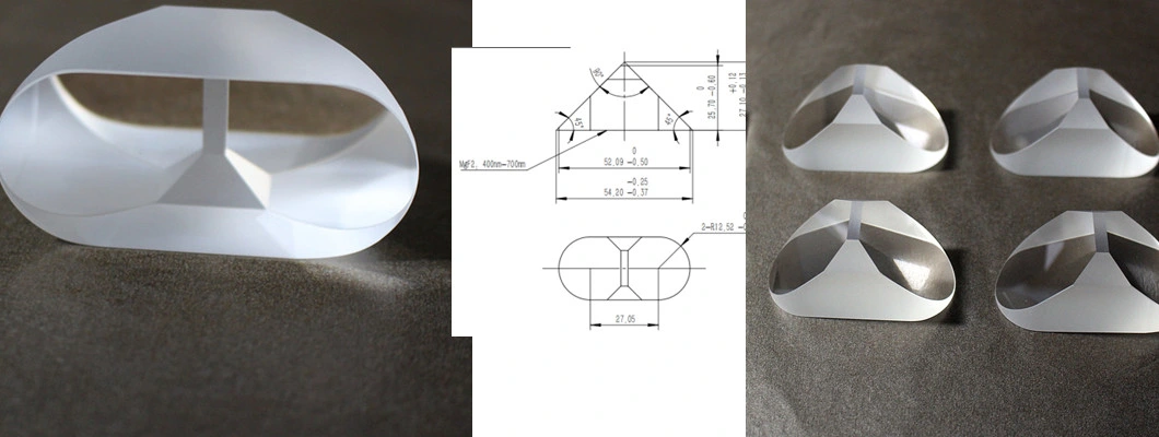 Optical Bk7 K9 Glass Porro Prism with Ar Mgf2 Coating