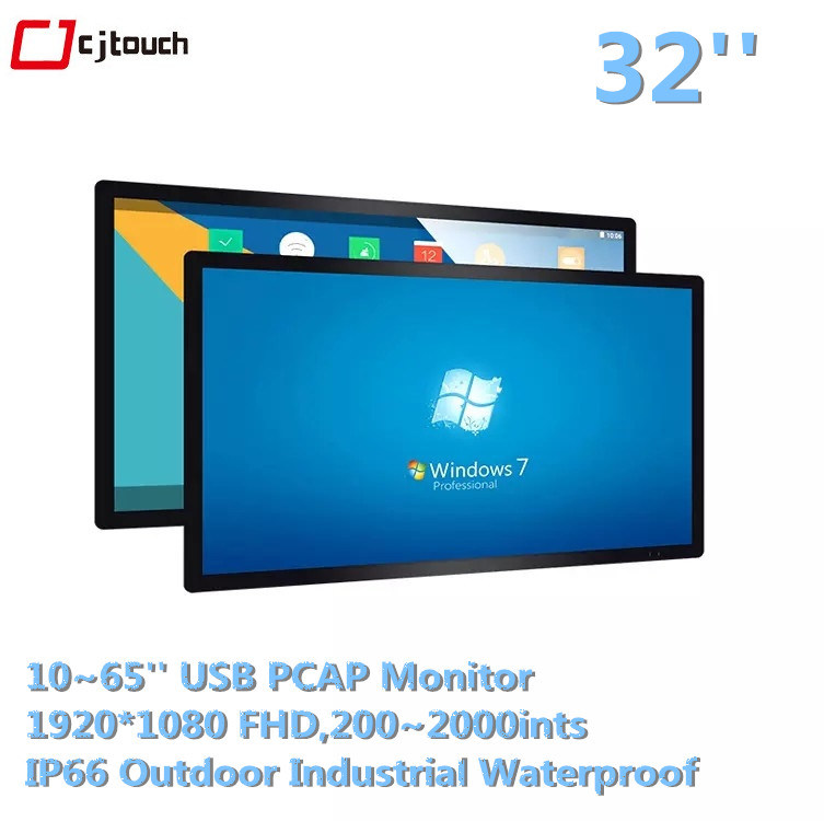 32inch Capacitive Touchscreen Pcap Touch Foil Film TFT LCD Multi Touch Monitor Display