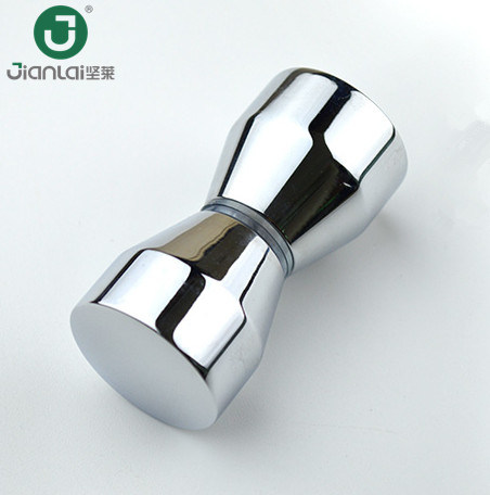 Chrome Back to Back Stainless Steel Shower Screen Door Knob