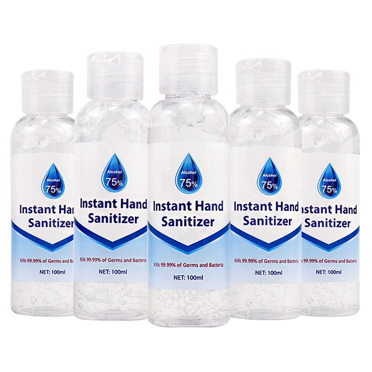 Private Label Hand Sanitizer Manufacturer 75% Alcohol Antibacterial No Wash Hand Sanitizer Gel 100ml Antibacterial Hand Wash Gel