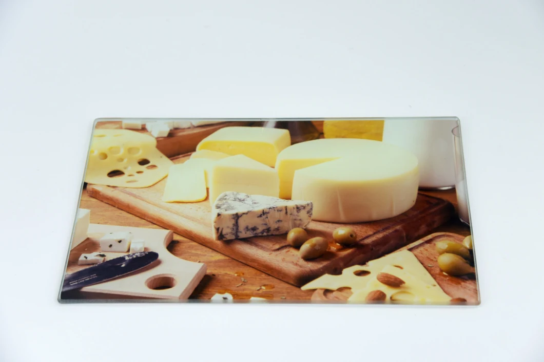Tempered Glass Cutting Board Unbreakable and Anti Bacteria FDA Glass Cheese Board Glassware