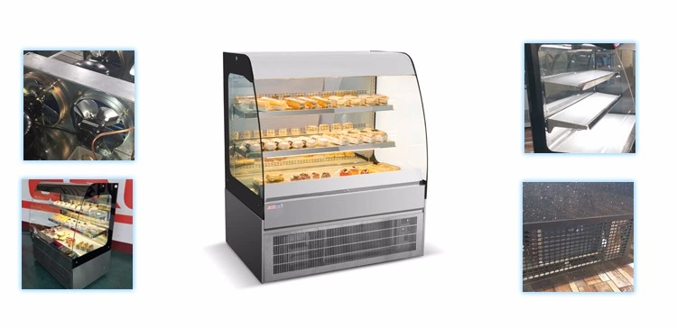 Refrigerated Bakery Standing Type Mousses Cake Cabinet Glass Window Display Alf-F18