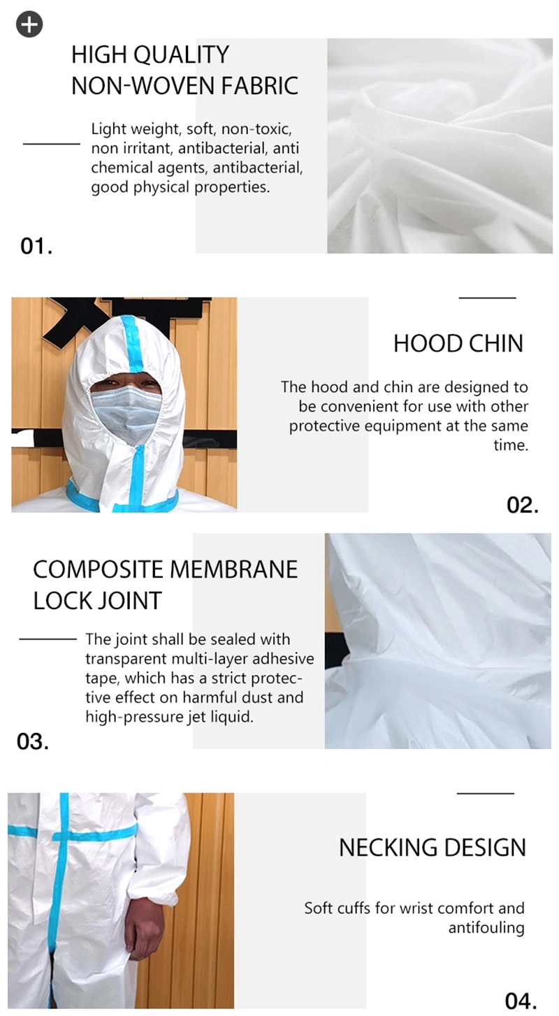Disposable Protective Clothing Chemical Protective Clothing of Chinese Factory Customized