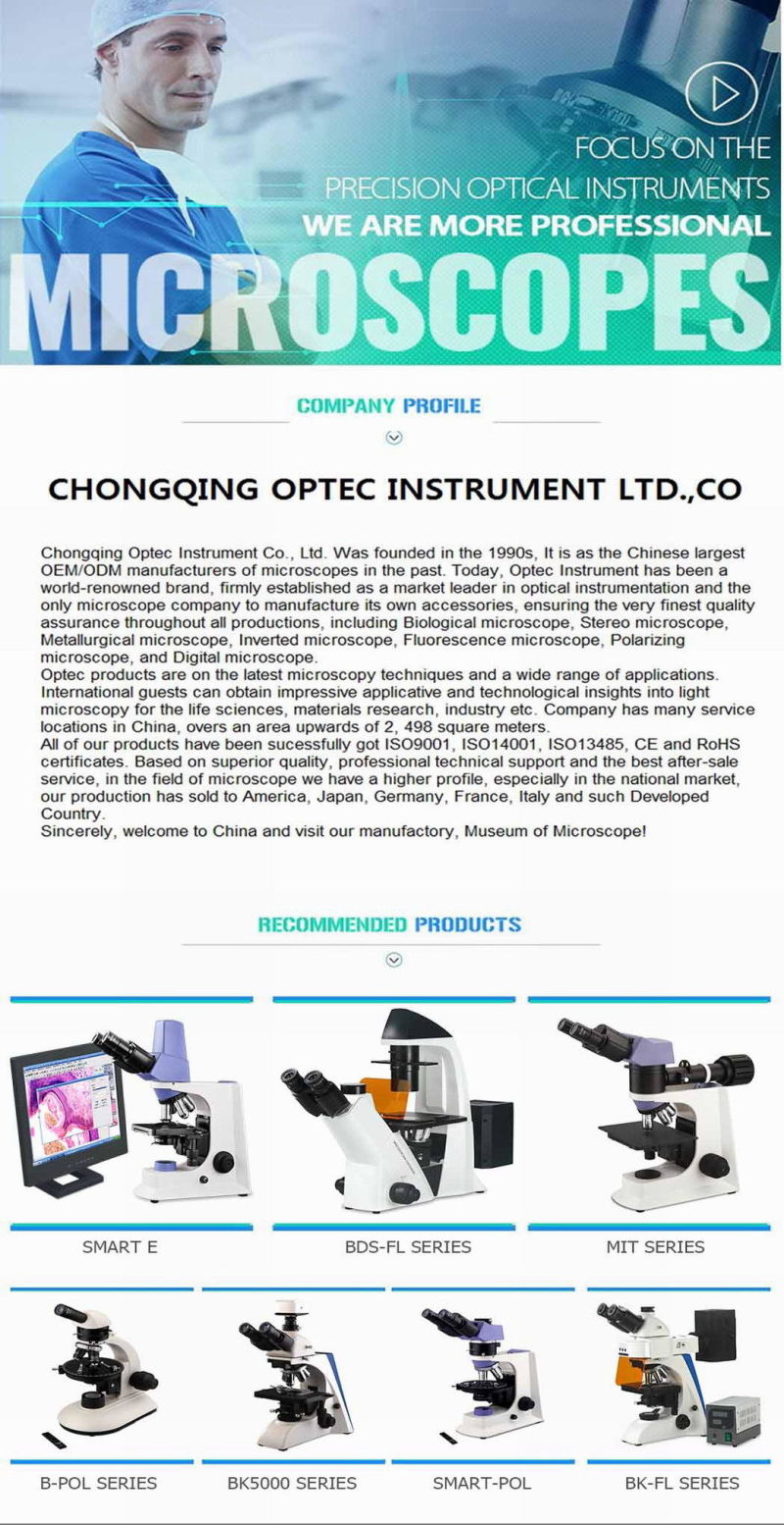 Fiber Optical Microscope for Microscope Instrument Biological Microscope Factory