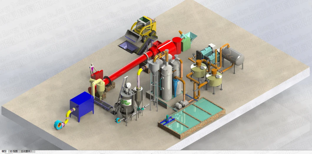 Biomass Gasifier for Steam Boiler, Kilns Furnace Biomass Gasification Power Generation System Rice Husk Power Plant