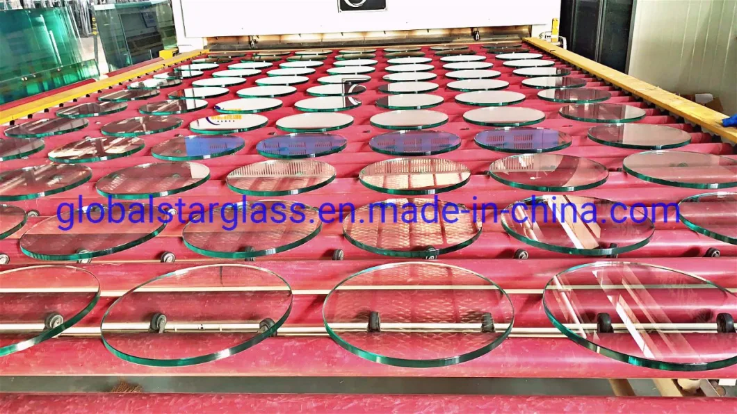 Custom 15mm Clear Tempered Circle Glass Coffee Table Top