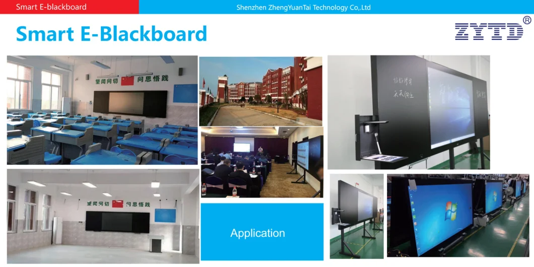 75 and 86 Inch Touch Smart E-Blackboard with Anti Glare Glass Dual OS WiFi and IP65 Front for Education