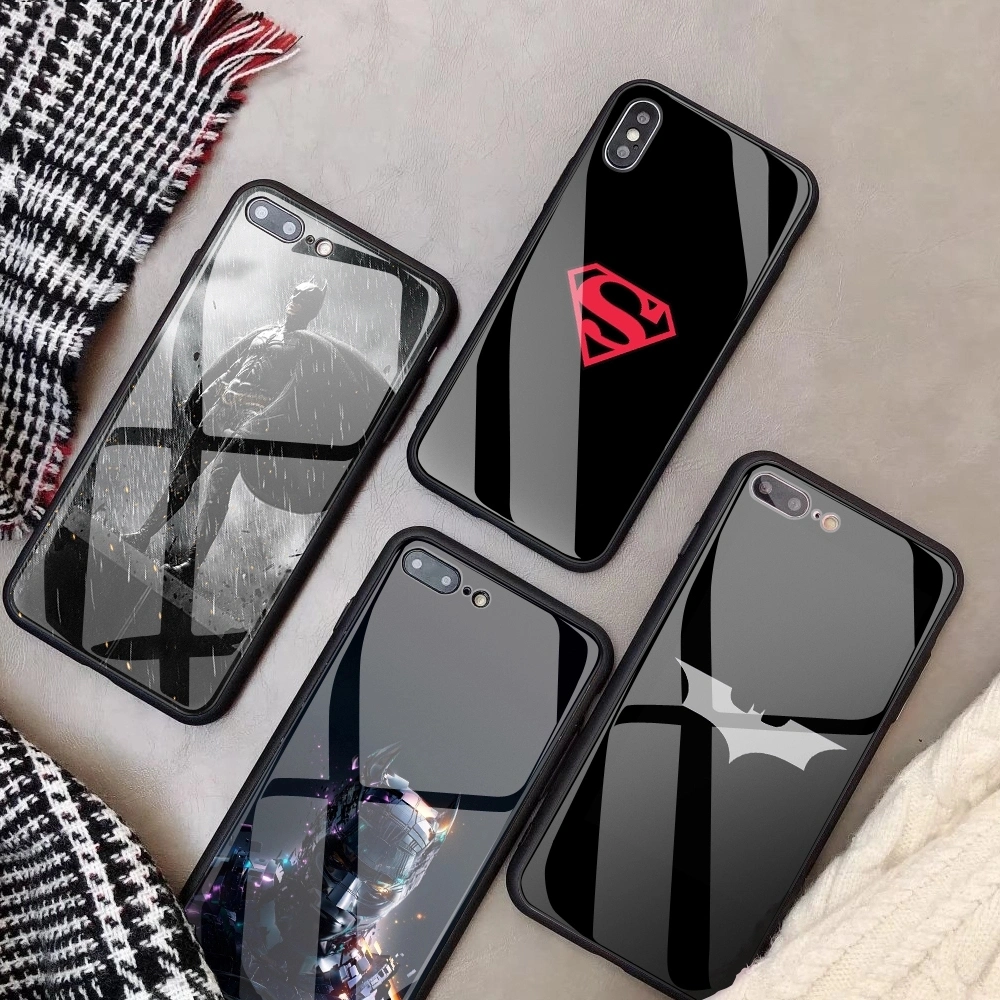 Wholesale Custom UV Printing 2 in 1 Protective Tempered Glass Back Cover Glass Phone Case for iPhone X iPhone 12 iPhone Phone Back Cover Series