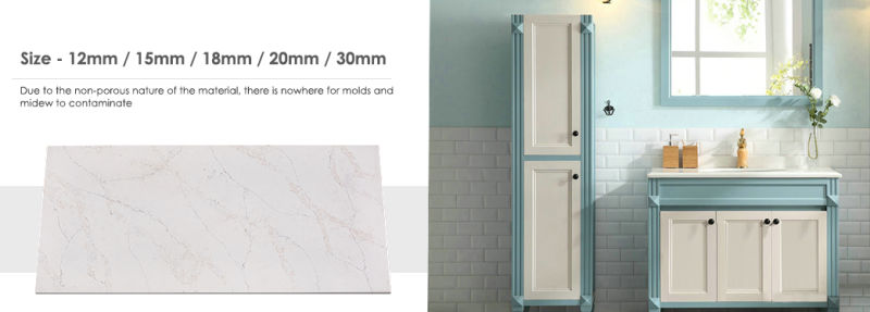 Mirror White Quartz Stone/ Quartz Tile/ Quartz Slab for Countertop/ Vanities