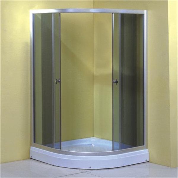 Grey Glass 2 Sided Glass Round Shower Enclosure/Two Sided Shower Cabin