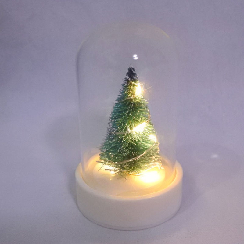 Christmas LED Glass Dome with Decoration Inside