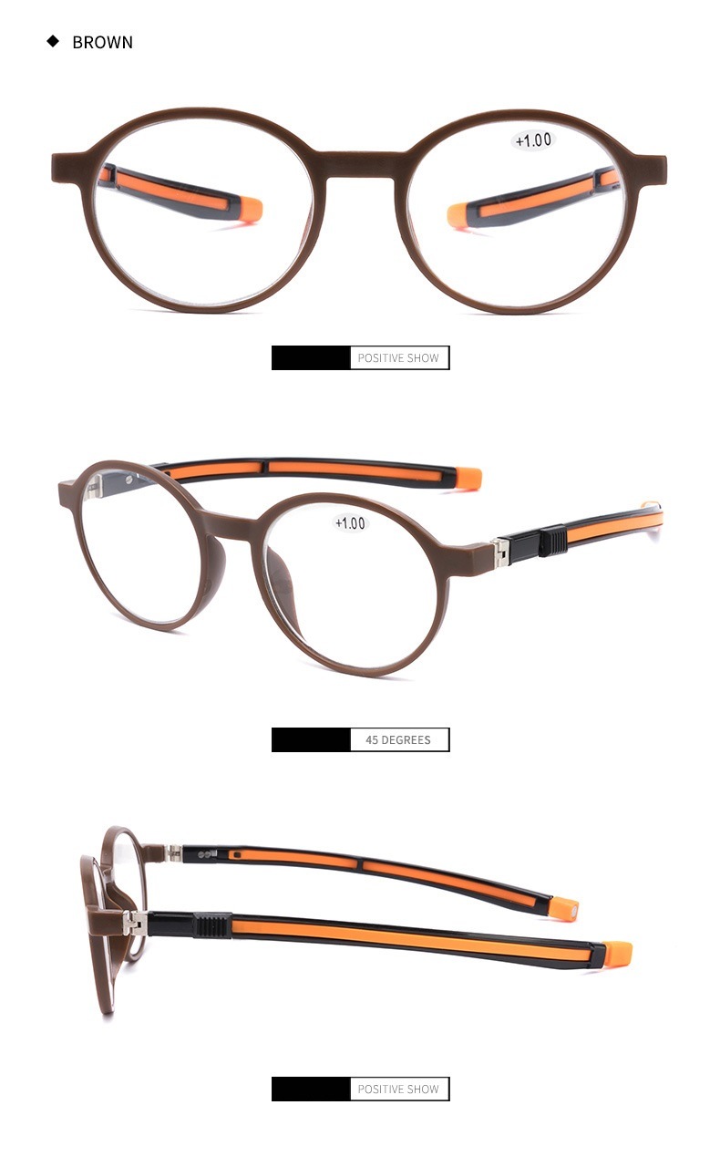 Tr90 Adjustable Reading Glasses Frame Flexible Temple Optical Magnet Reading Glasses