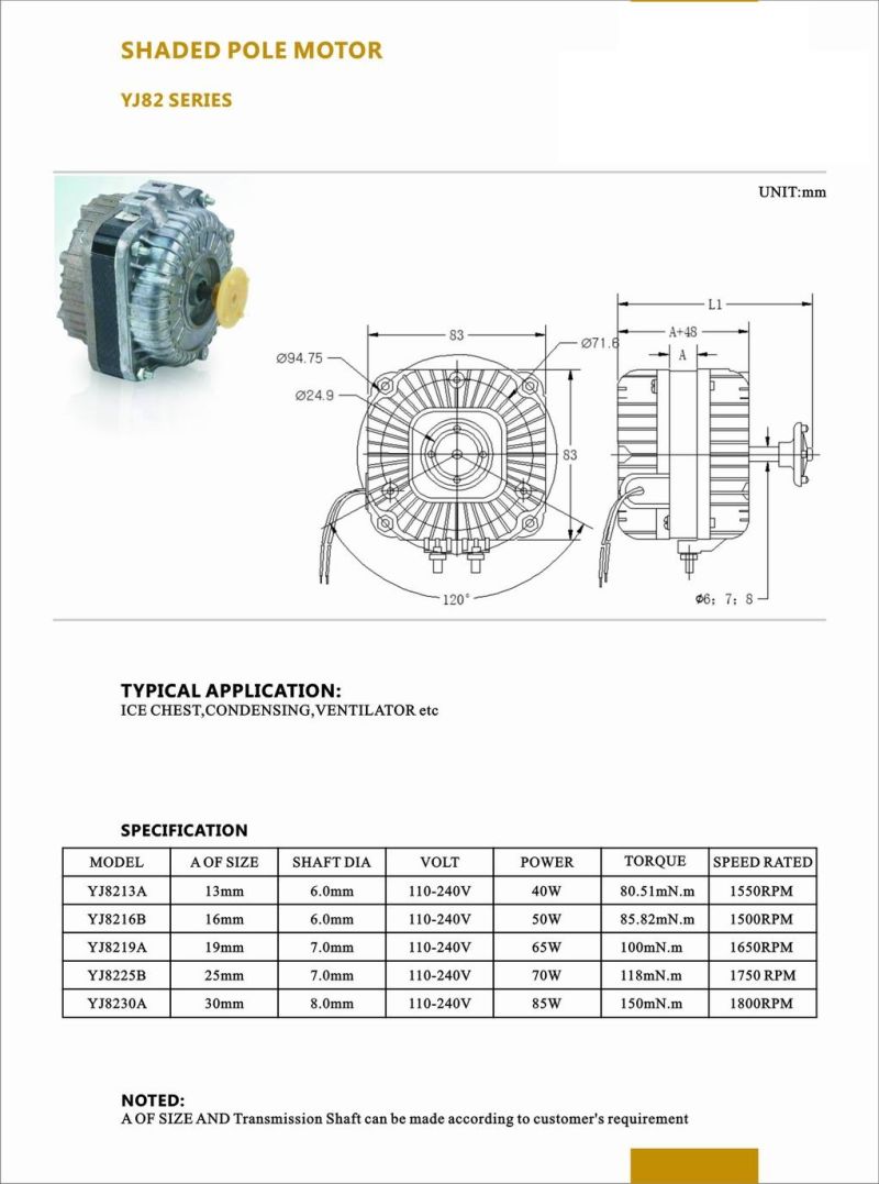 Factory Price Multi Used Powerful 220V AC Electric Motor for Induction Cooker