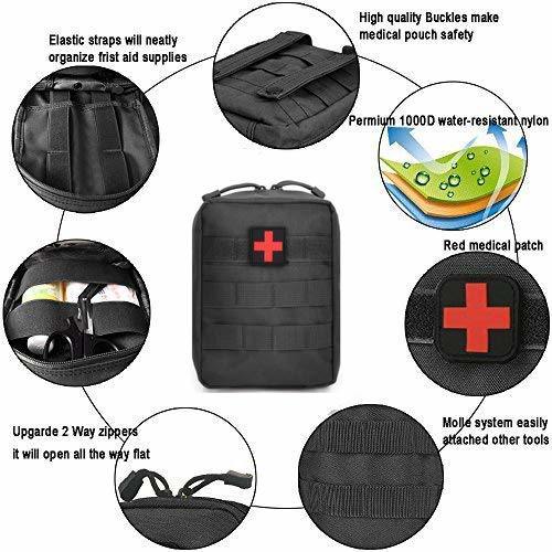 Waterproof Medical Black Pouch Black and Camo Molle First Aid Kit