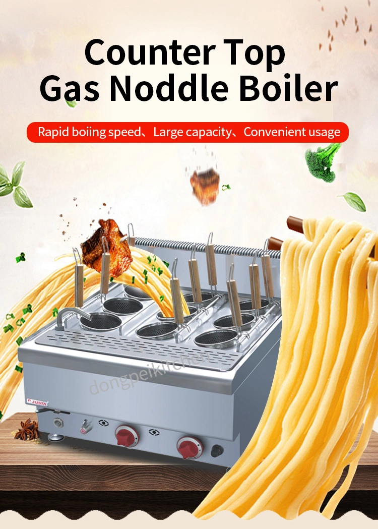Gas Pasta Cooker Machine/Commercial 9 Basket Noodle Boiler on Sale
