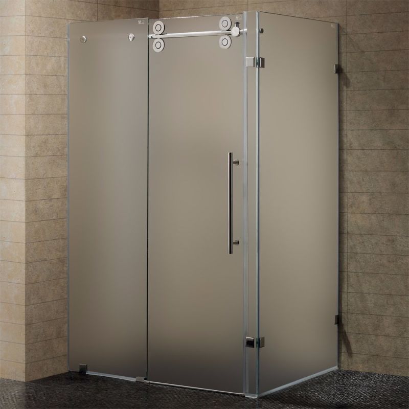 Tempered Decorative Frosted Glass-Acid Etched Shower Glass