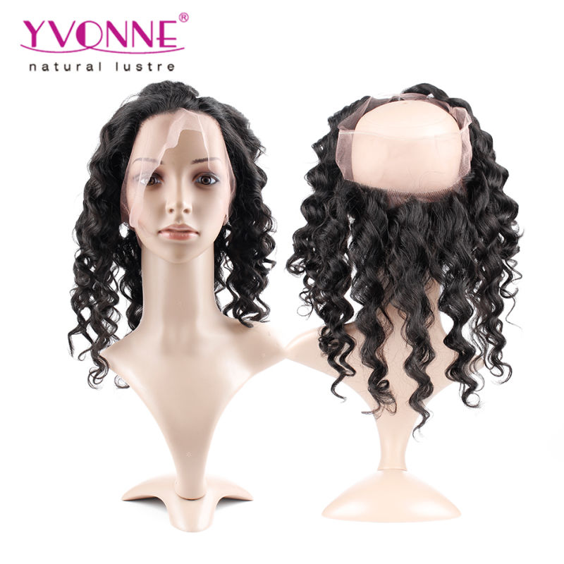 Yvonne 360 Full Lace Frontal Closure, Loose Wave Virgin Brazilian Lace Frontal Closure, Lace Size 22.5X4