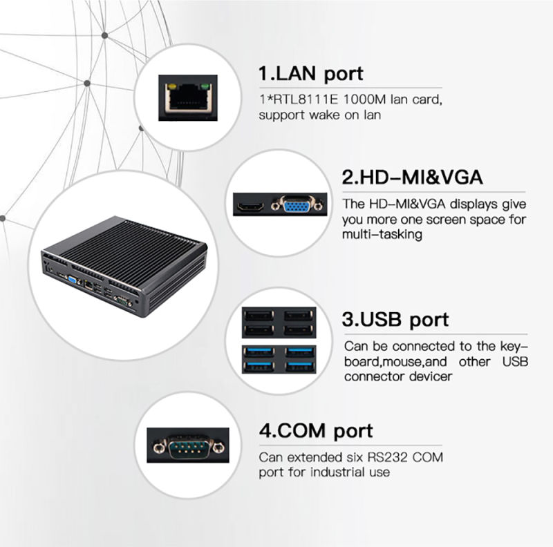 New Arrival All Aluminum Fanless I3 I5 I7 Mini PC Gamer Enterprice Office PC Station Computer Lab PC for Laboratory, Call Centre