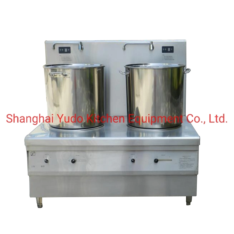 Stainless Steel Electric Commercial Induction Soup Boiler with Double Soup Bucket