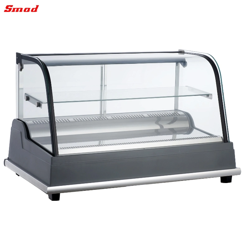 185L Counter Top Front Curved Glass Bread Bakery Cake Display Showcase Fridges
