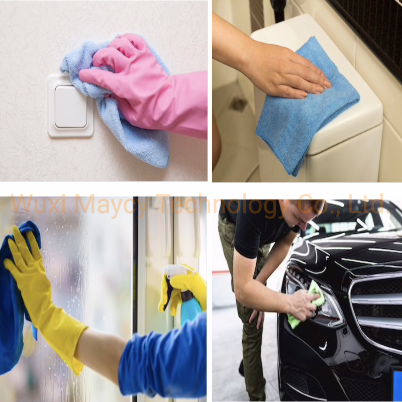 OEM High Quality Custom Size Absorbent Durable Kitchen Cleaning Towel, Antibacterial Microfiber, Suede Glasses/ Car/Camera/Jewelry Polishing Cleaning Cloths