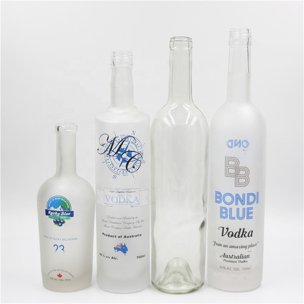500ml 1000ml Frosted Glass Bottle for Vodka/Tequlia/Gin/Rum/Wine/Liquor/Spirit with Frosted Logo