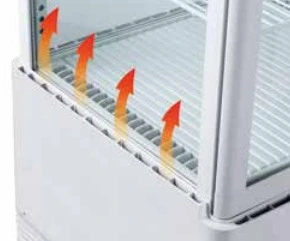 Flat Glass 4 Side Glass Countertop Cooling Displays Chiller