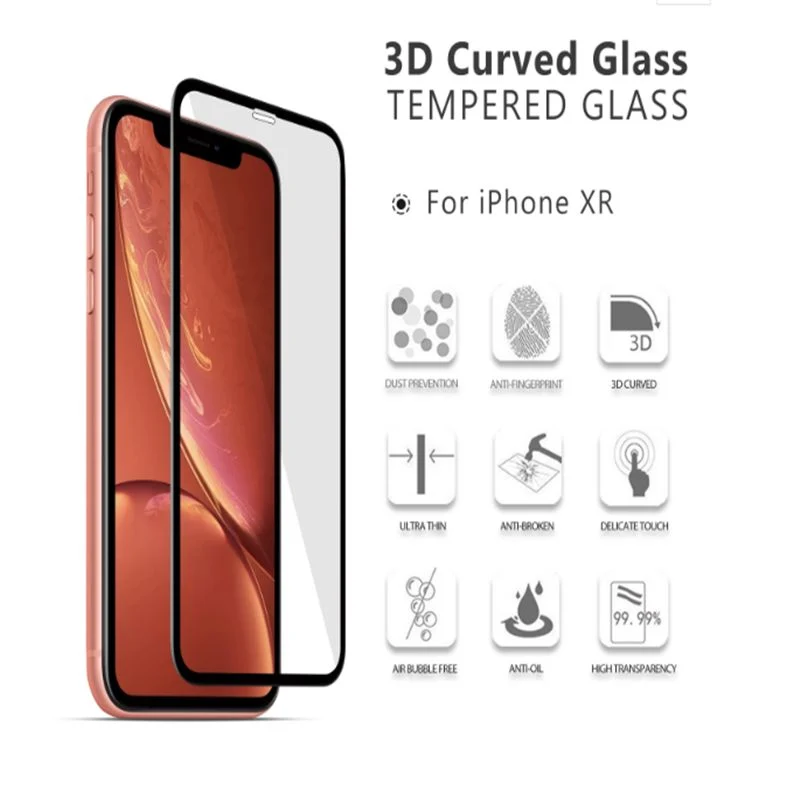 Curved Tempered Glass Screen Protector, Anti-Scratch Anti-Fingerprint, 3dtouch Compatible 9h 5D Curved Mobile Phone Toughened Glass Film