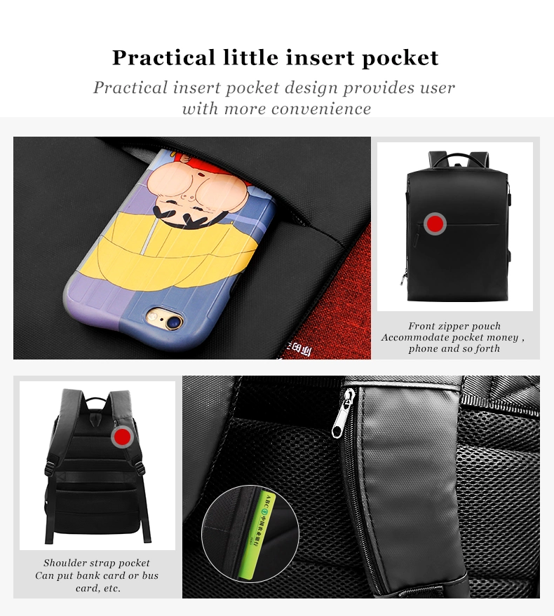 FL-V4 Classical Fingerprint Anti-Theft School Backpacks Fingerprint Lock Zipper Backpack with Fingerprint Lock