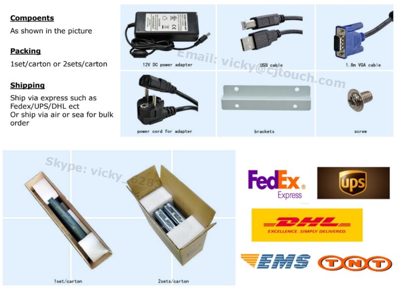 32 Inch Open Frame Multi Touch Screen Monitor Capacitive Touch LCD Display