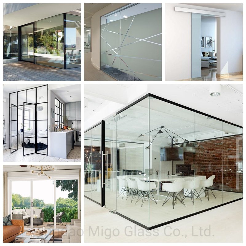 Tempered Toughened Glass Partition Doors Partition Walls, Glass Room Dividers, Door Glass Panels