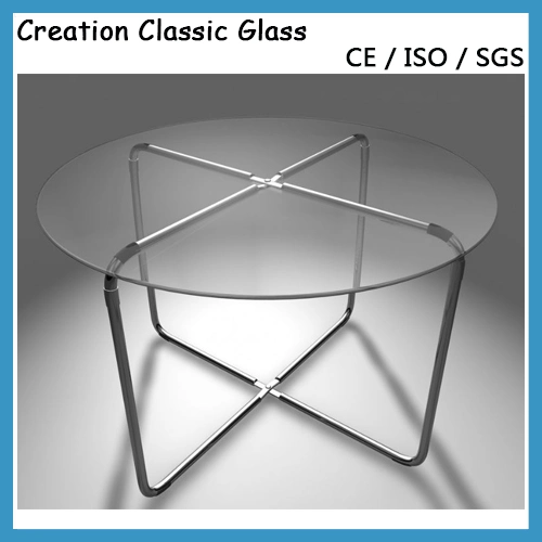 4mm Tempered Glass Table Top Shelf Glass Circle Tabletop Glass