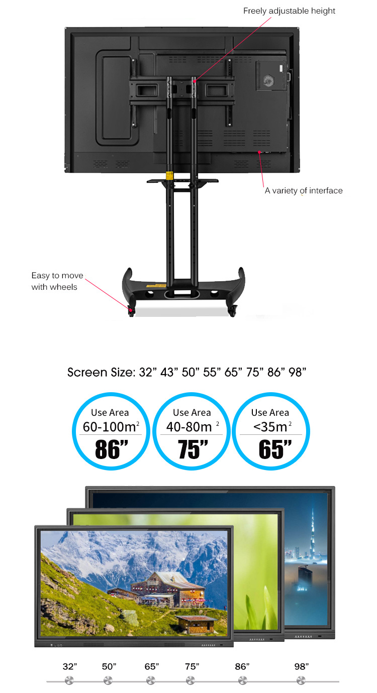 55 Inch Multi-Touch Teaching All in One Machine for Education