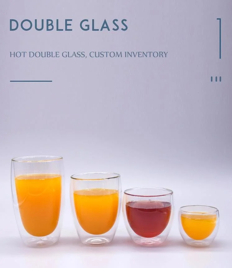 High Borosilicate Double Wall Glass Milk Cup Glass Juice Cup Glass Coffee Mugs Glass Coffee Cup