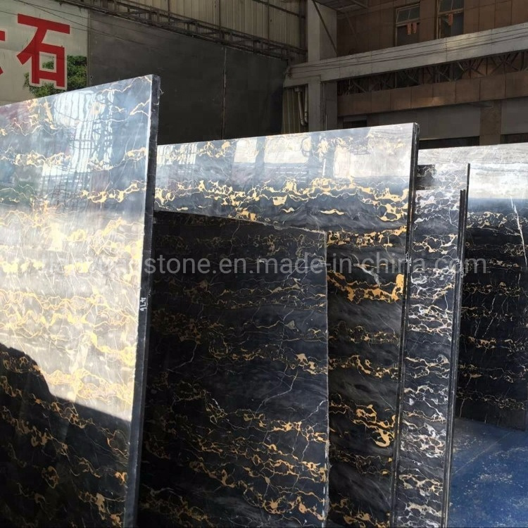 Black & Gold Marble From Afghan (Black Portoro)