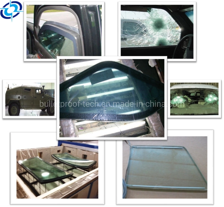 Bulletproof Ballistic Vehicle Glass Tactical Military Laminated Glass Automobile Window Glass/ Safety Protective