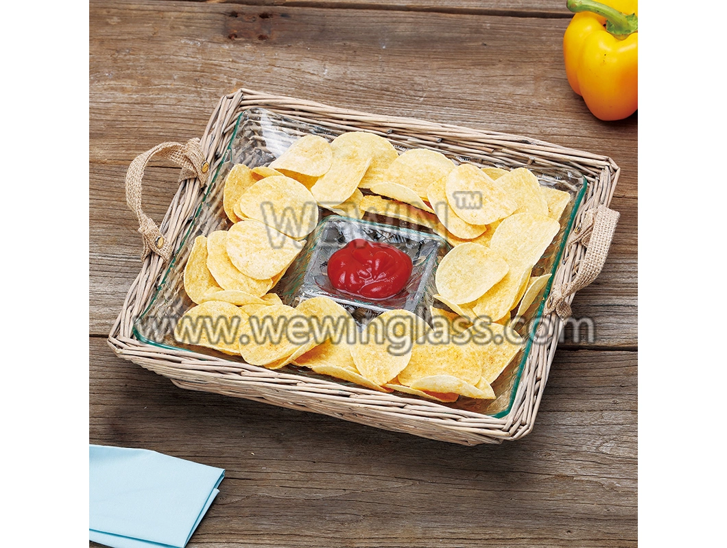 China Wholesales Glassware Glass Tray Without cutlery Housewares Plates