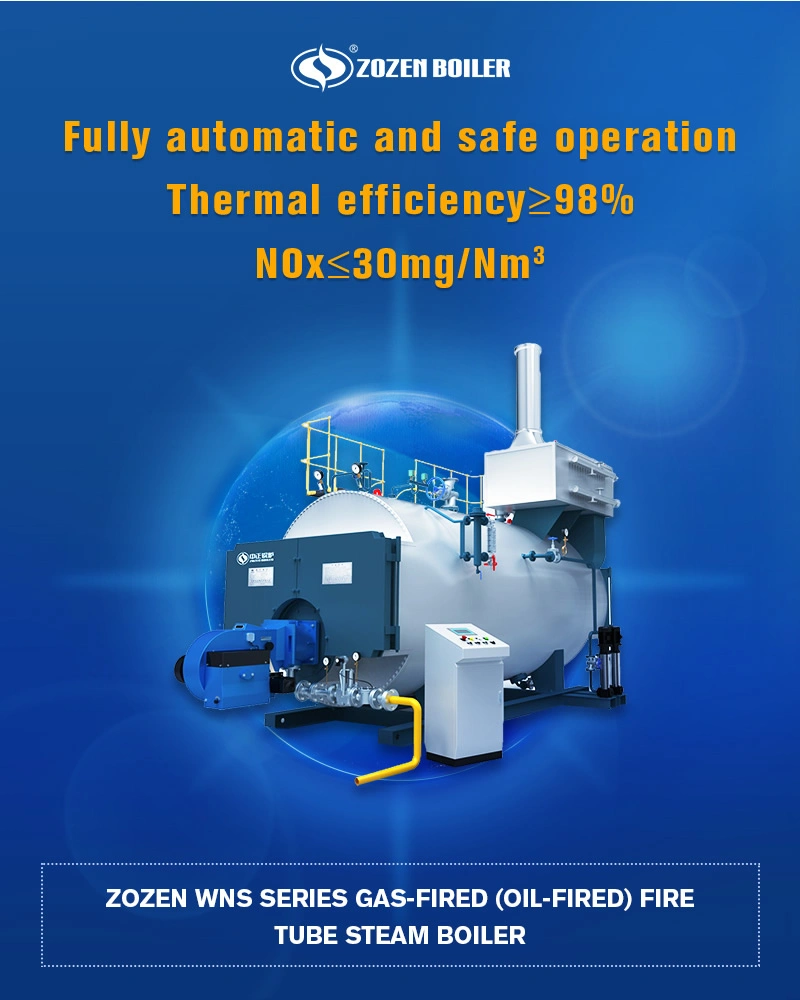 Fire Tube Automatic5ton Gas Fired Wns Steam Boiler