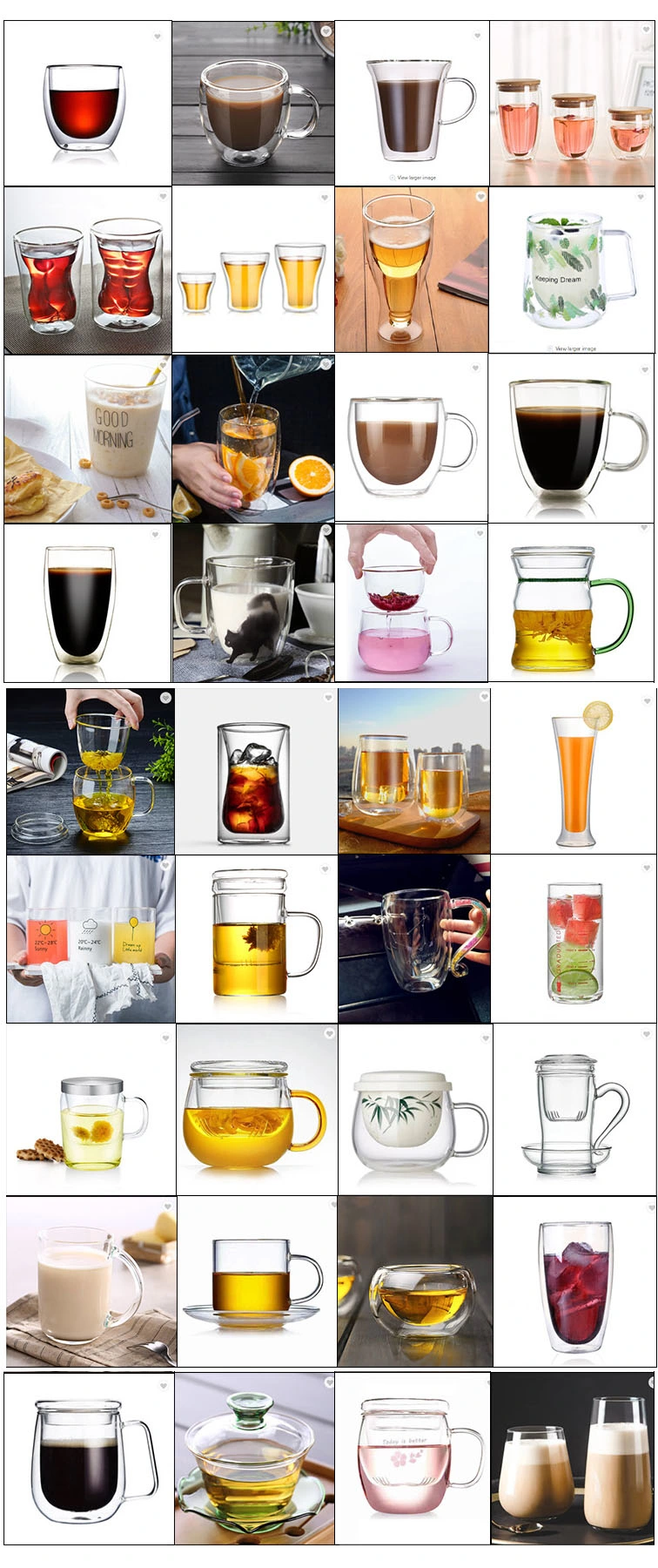 High Borosilicate Double Wall Glass Milk Cup Glass Juice Cup Glass Coffee Mugs Glass Coffee Cup