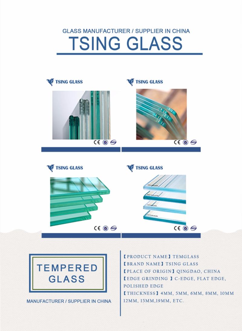 Clear Toughened Tempered Glass for Building Glass